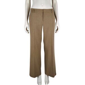 GAP Tan Mid Rise Wide Leg Trouser Size 4A Stretch